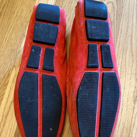GORGEOUS Manolo Blahnik Suede Drivers, Mens Size 9, Red Suede, Great Condition! - Picture 6 of 9